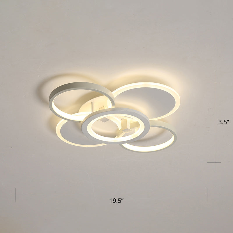 Halo White Hanne en forme de monture à chasse d'eau à LED minimaliste LED LEPLIQUE DE PLADE POUR CHAMBRE