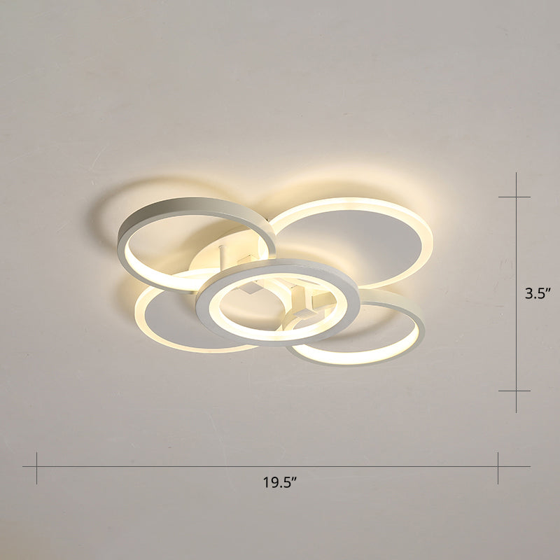 Halo White Hanne en forme de monture à chasse d'eau à LED minimaliste LED LEPLIQUE DE PLADE POUR CHAMBRE