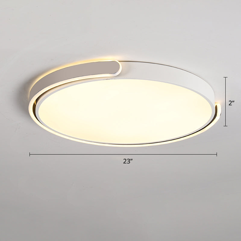 Nordic Ceiling Flush Light Round Flush Mount LED Light with Acrylic Shade for Bedroom