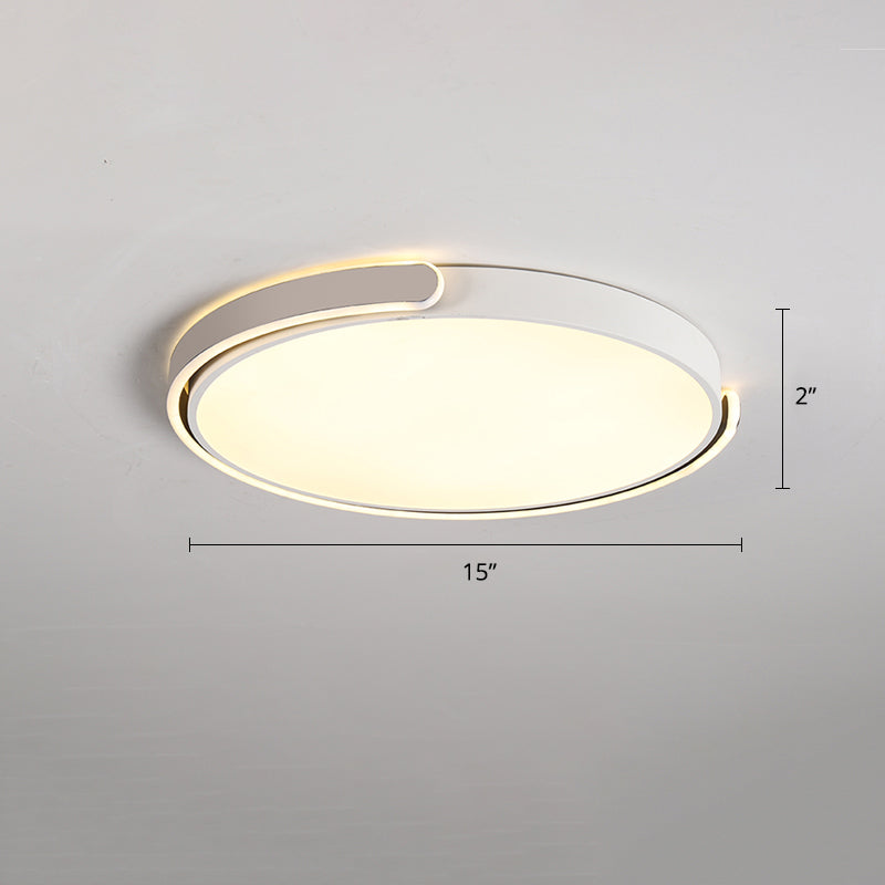 Nordic Ceiling Flush Light Round Flush Mount LED Light with Acrylic Shade for Bedroom