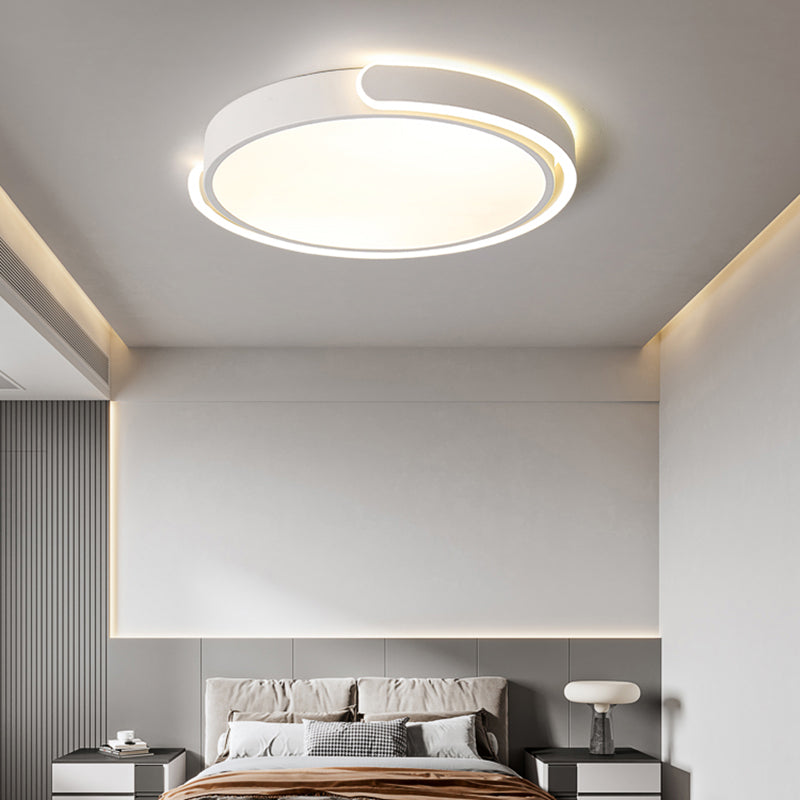 Nordic Ceiling Flush Light Round Flush Mount LED Light with Acrylic Shade for Bedroom