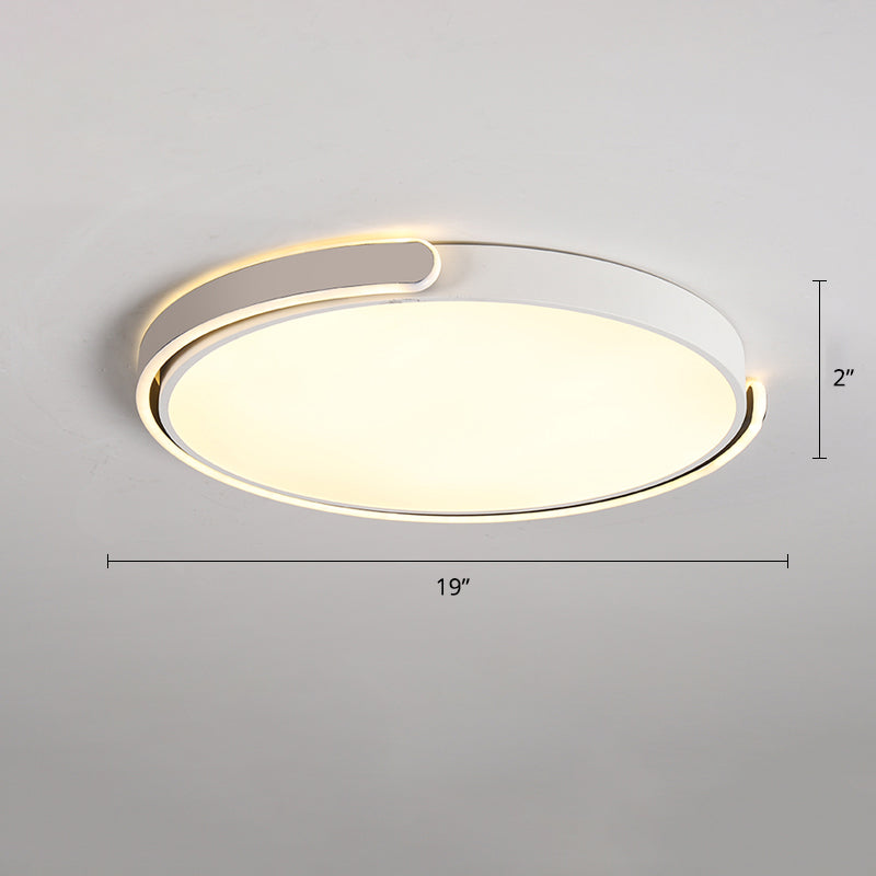 Nordic Ceiling Flush Light Round Flush Mount LED Light with Acrylic Shade for Bedroom