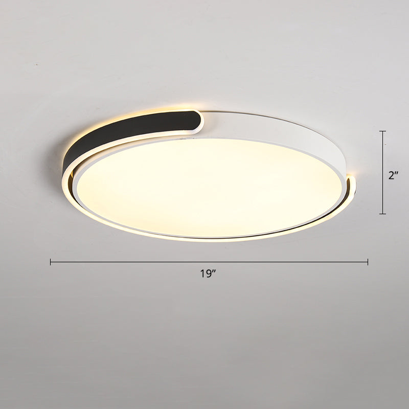 Nordic Ceiling Flush Light Round Flush Mount LED Light with Acrylic Shade for Bedroom
