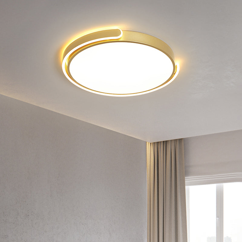 Nordic Ceiling Flush Light Round Flush Mount LED Light with Acrylic Shade for Bedroom