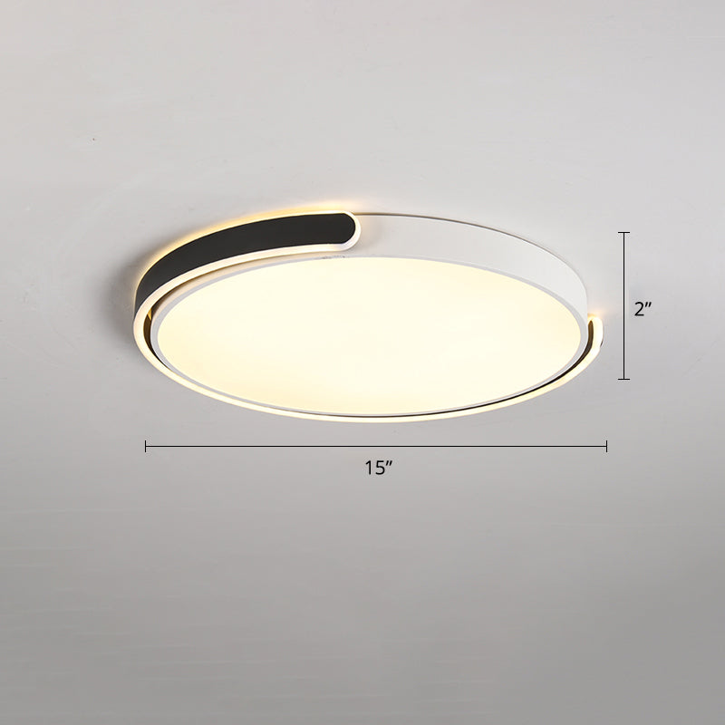 Nordic Ceiling Flush Light Round Flush Mount LED Light with Acrylic Shade for Bedroom