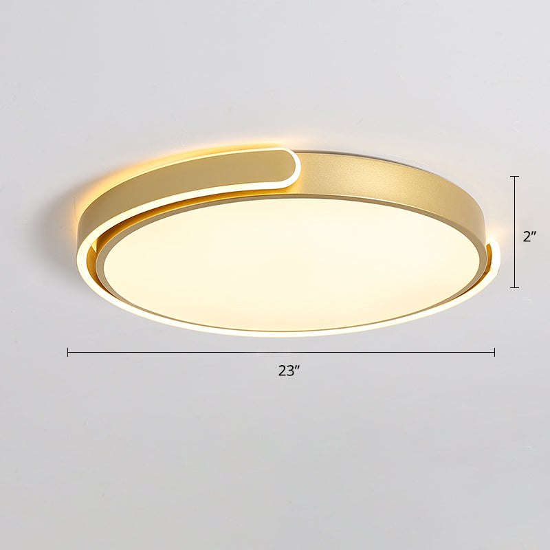 Nordic Ceiling Flush Light Round Flush Mount LED Light with Acrylic Shade for Bedroom