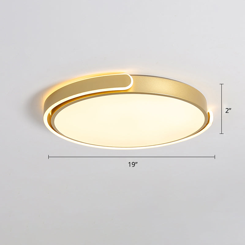 Nordic Ceiling Flush Light Round Flush Mount LED Light with Acrylic Shade for Bedroom