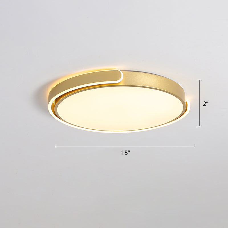 Nordic Ceiling Flush Light Round Flush Mount LED Light with Acrylic Shade for Bedroom