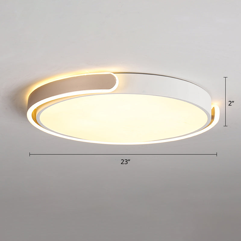 Nordic Ceiling Flush Light Round Flush Mount LED Light with Acrylic Shade for Bedroom