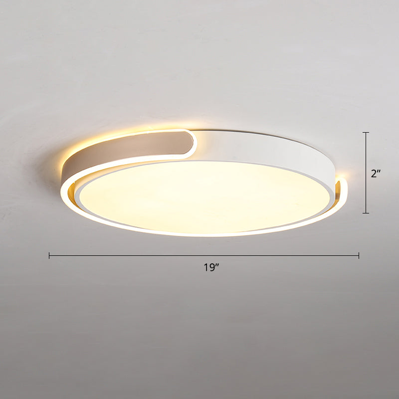 Nordic Ceiling Flush Light Round Flush Mount LED Light with Acrylic Shade for Bedroom