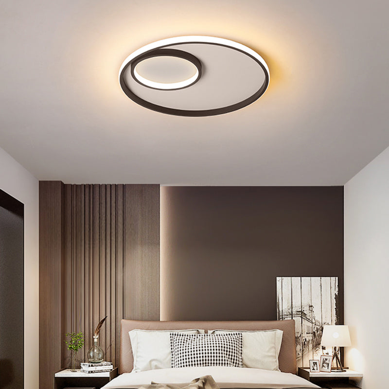 Nordic Halo Ceiling Mounted Light Metal Bedroom LED Ultrathin Flush Mount Light Fixture