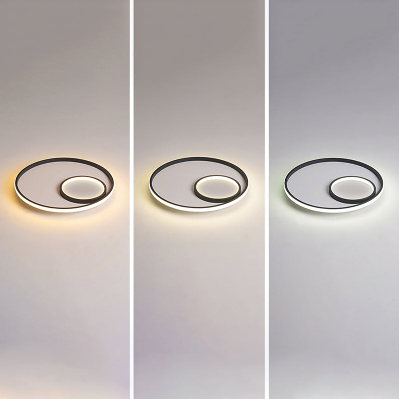 Nordic Halo Deckenleuchte Metall Schlafzimmer LED ultradünne Unterputzleuchte