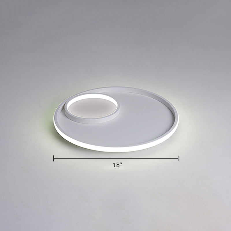 Nordic Halo Ceiling Mounted Light Metal Bedroom LED Ultrathin Flush Mount Light Fixture