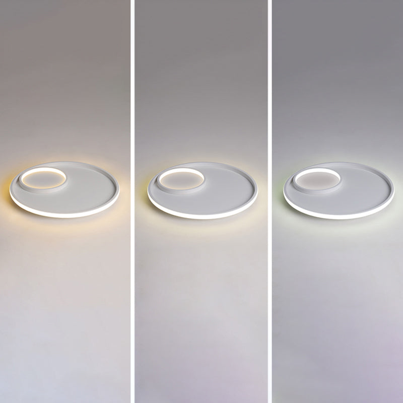 Nordic Halo Ceiling Mounted Light Metal Bedroom LED Ultrathin Flush Mount Light Fixture