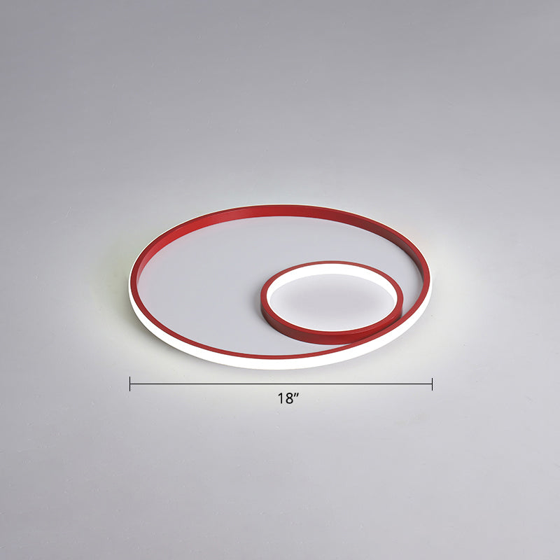 Nordic Halo Ceiling Mounted Light Metal Bedroom LED Ultrathin Flush Mount Light Fixture