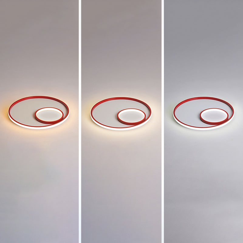 Nordic Halo Ceiling Mounted Light Metal Bedroom LED Ultrathin Flush Mount Light Fixture