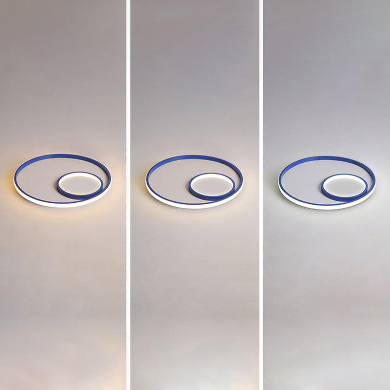 Nordic Halo Ceiling Mounted Light Metal Bedroom LED Ultrathin Flush Mount Light Fixture