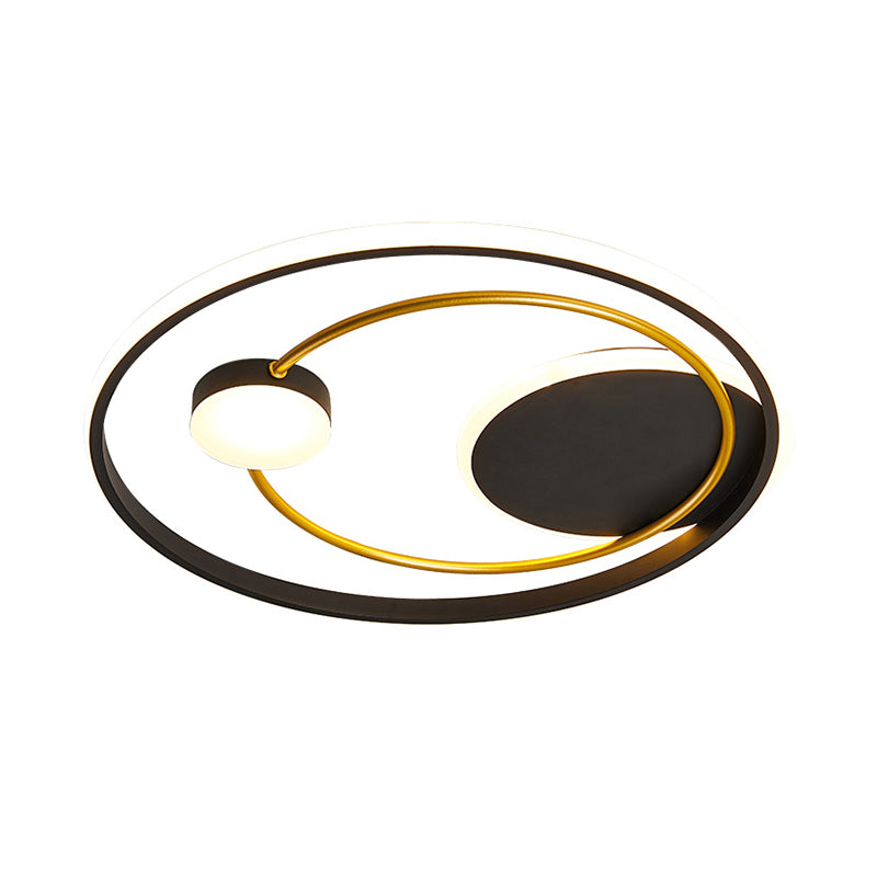 Metall kreisförmige Unterputz-LED-Leuchte, postmoderne Deckenleuchte für Schlafzimmer