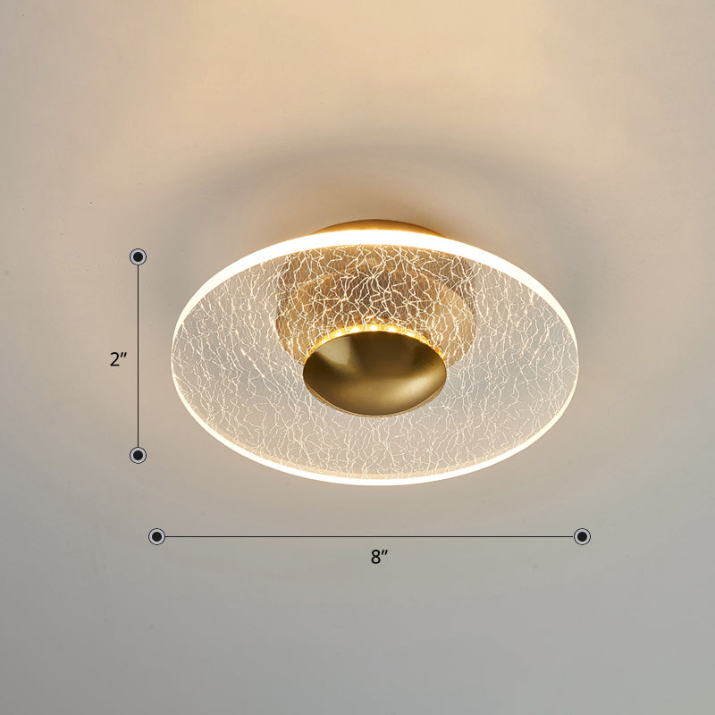Acryl Disc Semi Flush Mount Lamp Postmodern helder LED -plafondlicht voor de gang