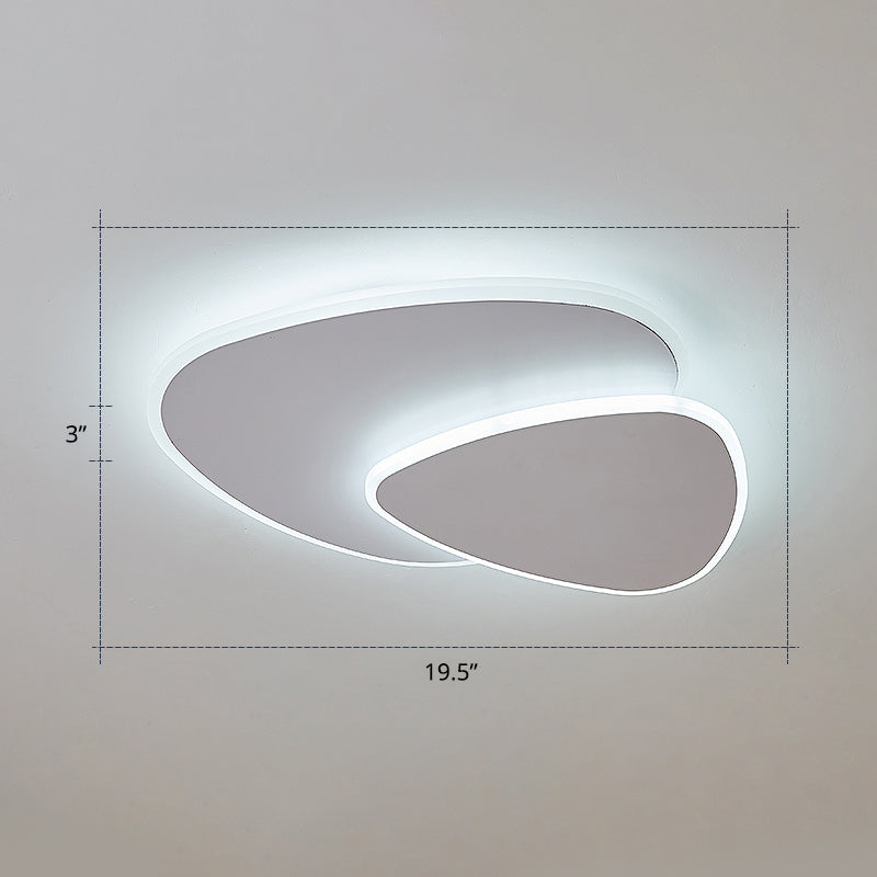 Triangular LED Ceiling Mounted Light Nordic Style Metal Bedroom Flush Light Fixture