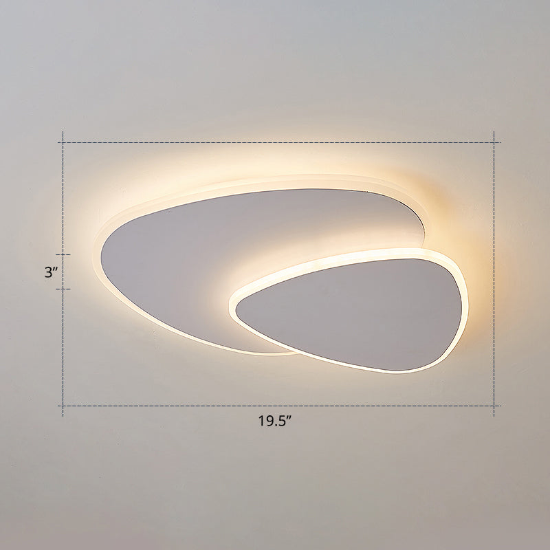 Triangular LED Ceiling Mounted Light Nordic Style Metal Bedroom Flush Light Fixture