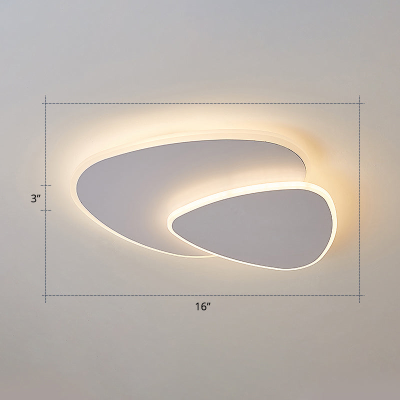 Triangular LED Ceiling Mounted Light Nordic Style Metal Bedroom Flush Light Fixture