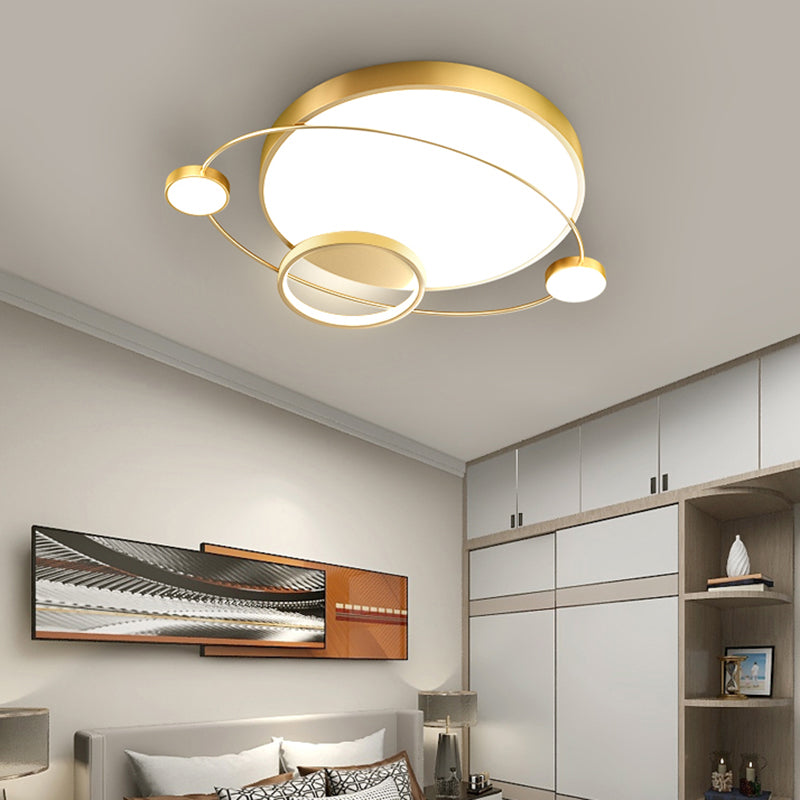 Orbit Form Schlafzimmer LED Deckenlampe Acryl Minimalistisch Flush Mount Lighting Halterung
