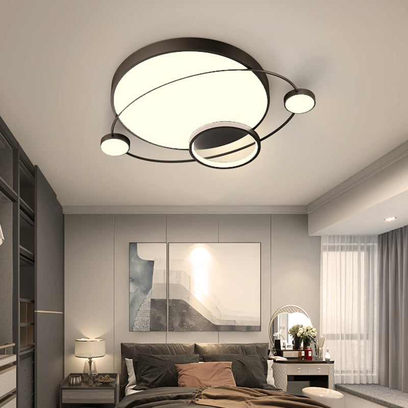 Orbit Form Schlafzimmer LED Deckenlampe Acryl Minimalistisch Flush Mount Lighting Halterung