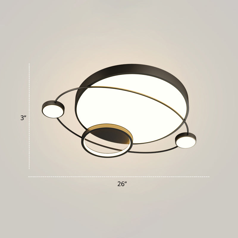 Orbit Form Schlafzimmer LED Deckenlampe Acryl Minimalistisch Flush Mount Lighting Halterung