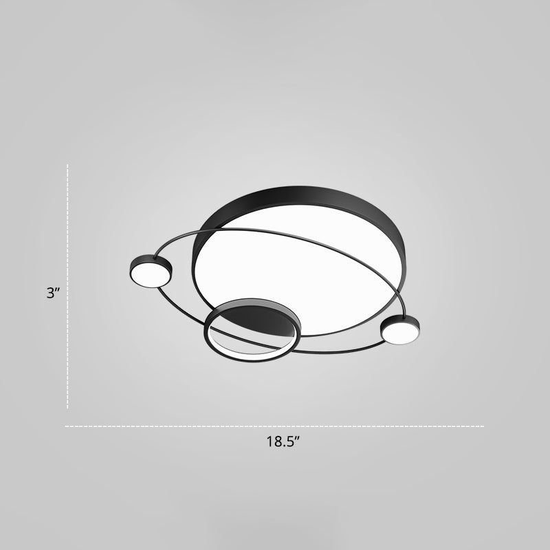 Orbit Form Schlafzimmer LED Deckenlampe Acryl Minimalistisch Flush Mount Lighting Halterung