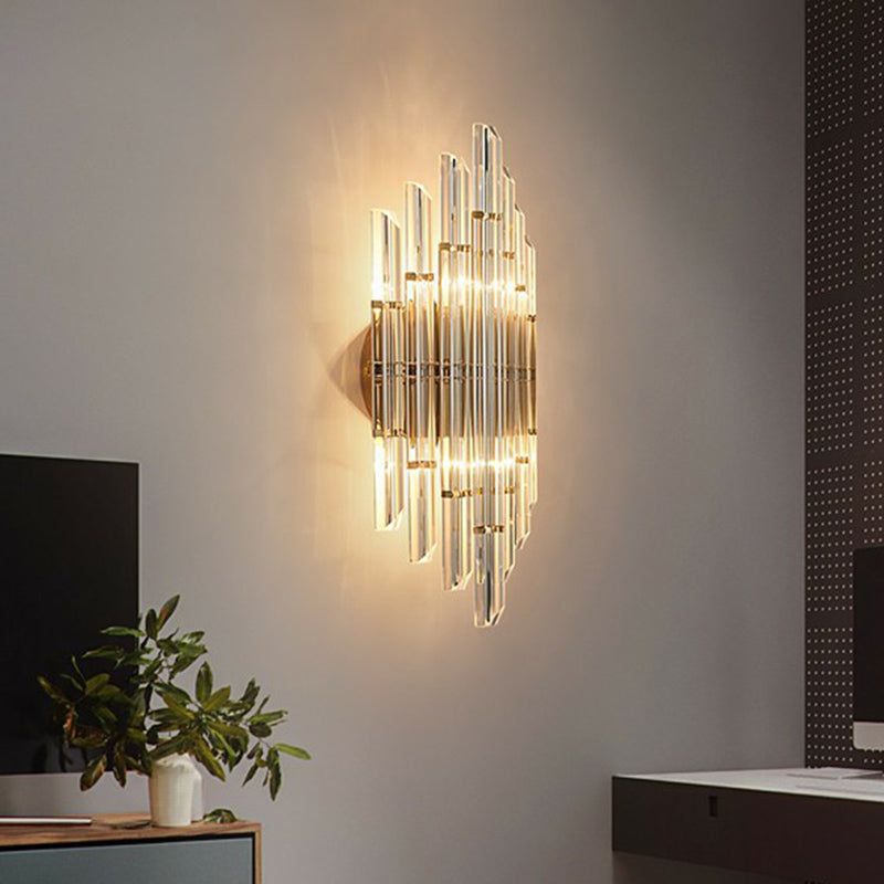 Light Minimalist di sconde murale di rombo K9 Strip Crystal soggiorno LED MOUNTED LAMPO