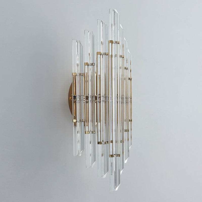 Light Minimalist di sconde murale di rombo K9 Strip Crystal soggiorno LED MOUNTED LAMPO