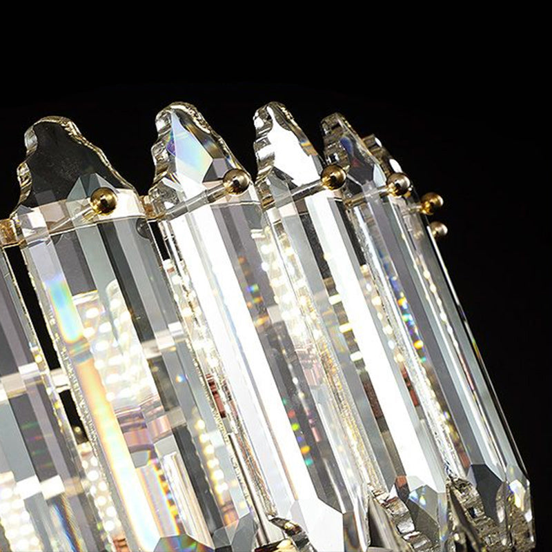 K9 Crystal Drum Flush Light Simplicity 6-flammige klare Deckenleuchte für die Unterputzmontage für Schlafzimmer