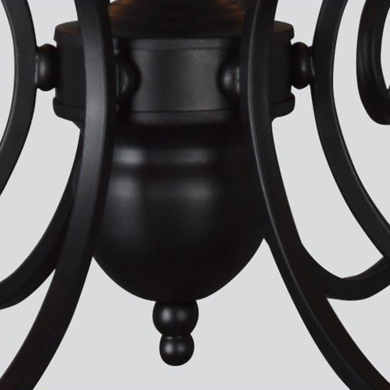 5/6 Lichten metalen hangers kroonluchter klassieke zwarte gezwilde arm woonkamer hangende plafond armatuur
