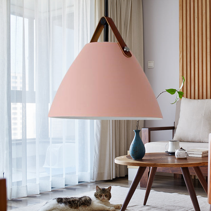 Estilo nórdico Curvado Coolie Coste Lámpara de aluminio Lámpara de aluminio en negro/azul/gris/rosa/blanco para el comedor