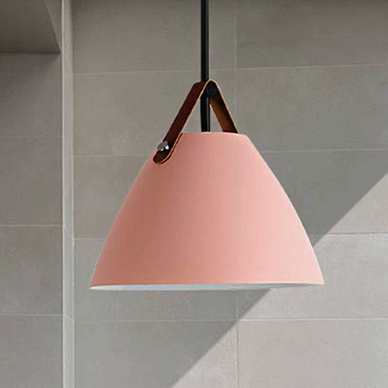 Estilo nórdico Curvado Coolie Coste Lámpara de aluminio Lámpara de aluminio en negro/azul/gris/rosa/blanco para el comedor