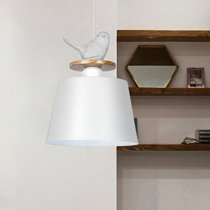 Boutique de tissu de nuance effilée plafond pendant métal 1 tête de tête avec pigeon déco