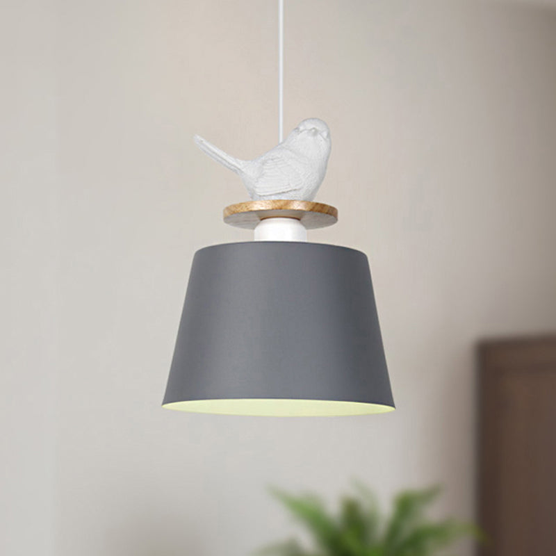 Boutique de tissu de nuance effilée plafond pendant métal 1 tête de tête avec pigeon déco