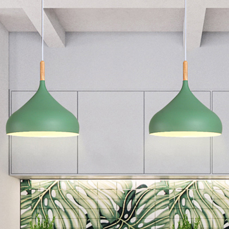 9,5 "/12.5"/14 "W Teardrop -Anhängerbeleuchtung im nordischen Metall Metal 1 hellschwarz/weiß/gold hängendes Licht