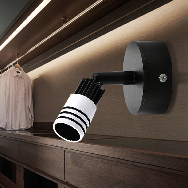 Luce contemporanea a parete in metallo cilindrico LED contemporaneo Light Secondo sconde in luce calda/bianca