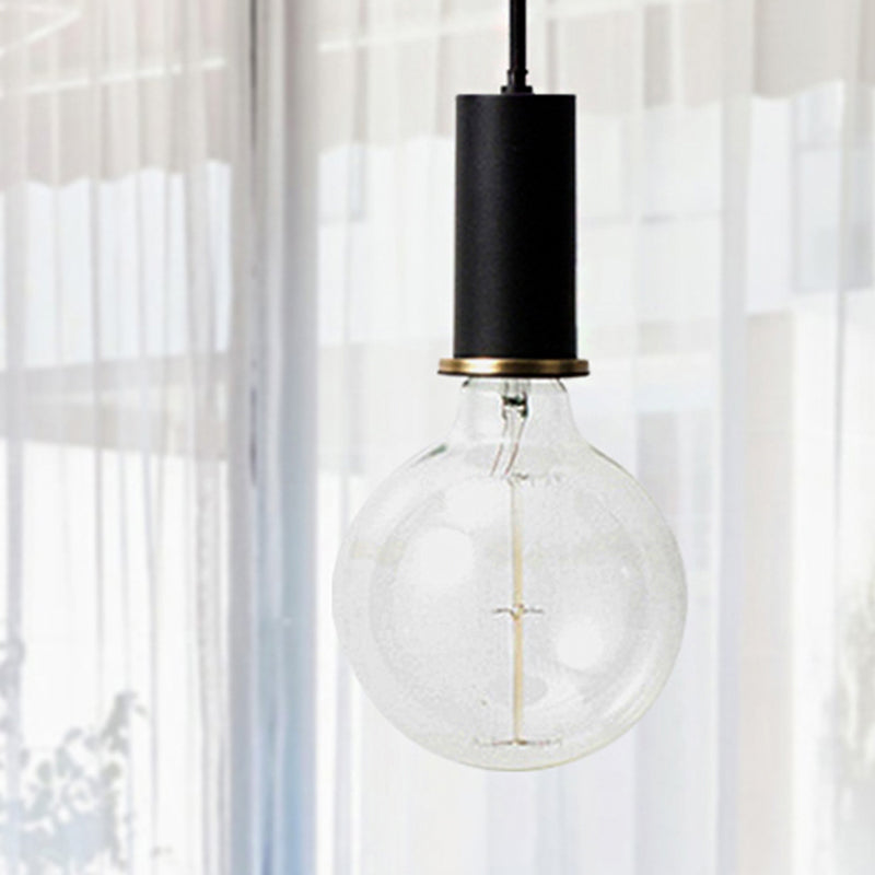 Mini Hanging Light Single Light Macaron Loft Metal Pendant Light in Black/Blue/Pink/White for Cafe