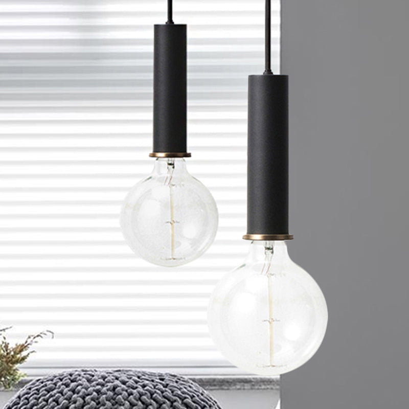 Mini Hanging Light Single Light Macaron Loft Metal Pendant Light in Black/Blue/Pink/White for Cafe