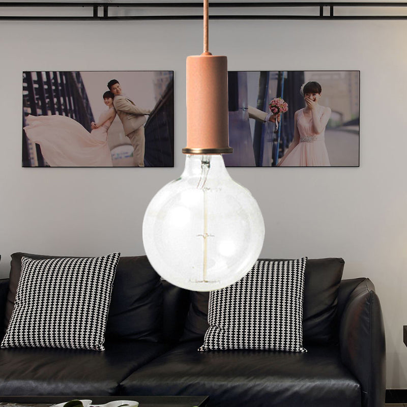 Mini Hanging Light Single Light Macaron Loft Metal Pendant Light in Black/Blue/Pink/White for Cafe