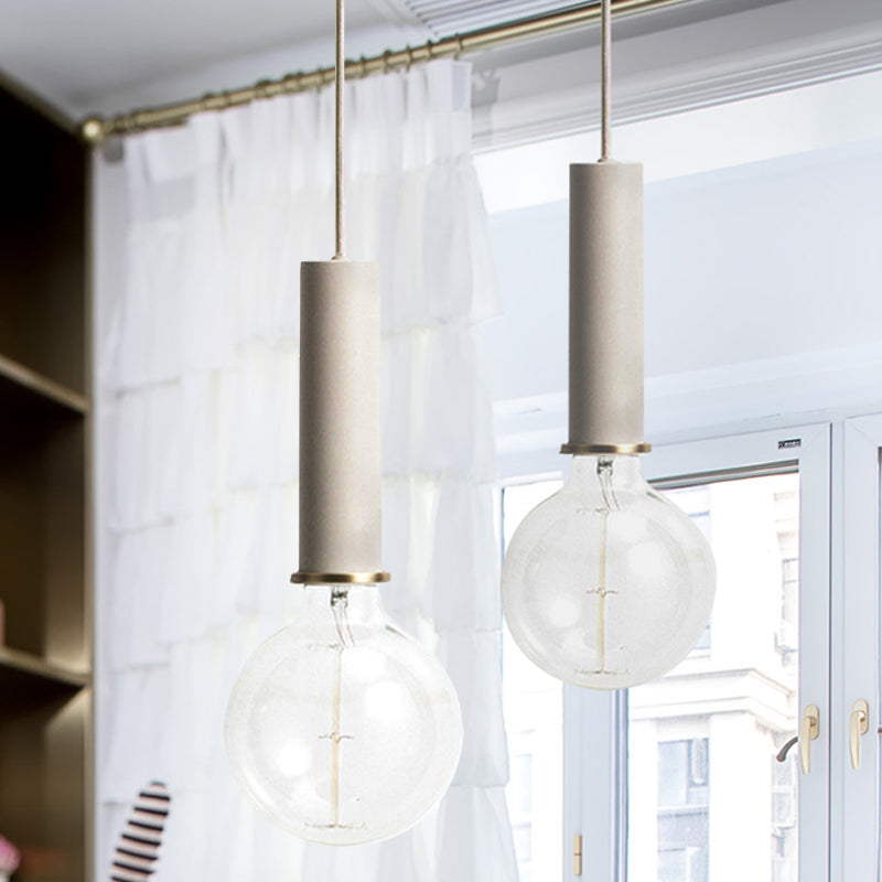 Mini Hanging Light Single Light Macaron Loft Metal Pendant Light in Black/Blue/Pink/White for Cafe