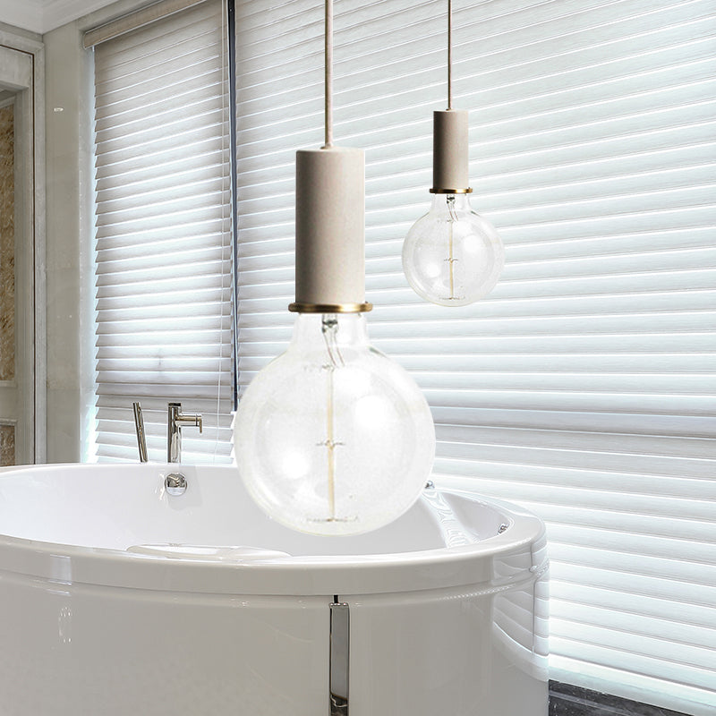 Mini Hanging Light Single Light Macaron Loft Metal Pendant Light in Black/Blue/Pink/White for Cafe