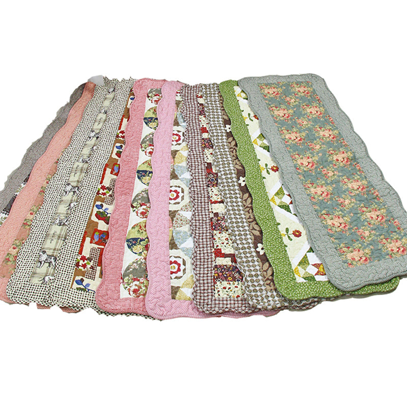 Multi Colored Floral Printed Rug Cotton Modern Indoor Rug Non-Slip Backing Easy Care Washable Area Carpet for Bedroom