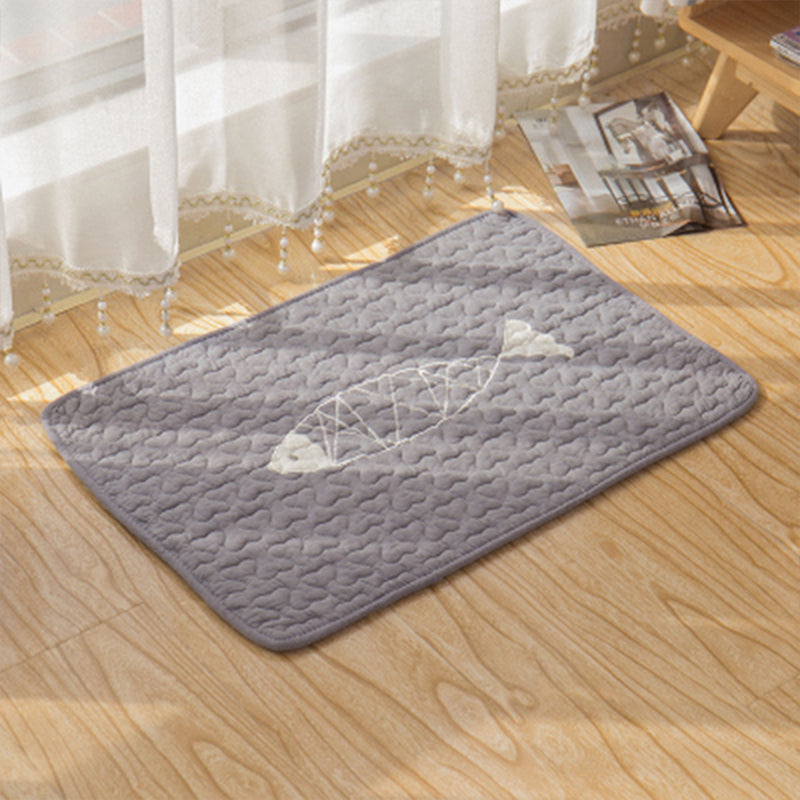 Modern Bedroom Rug Multi Colored Stripe Printed Area Carpet Cotton Non-Slip Stain-Resistant Indoor Rug