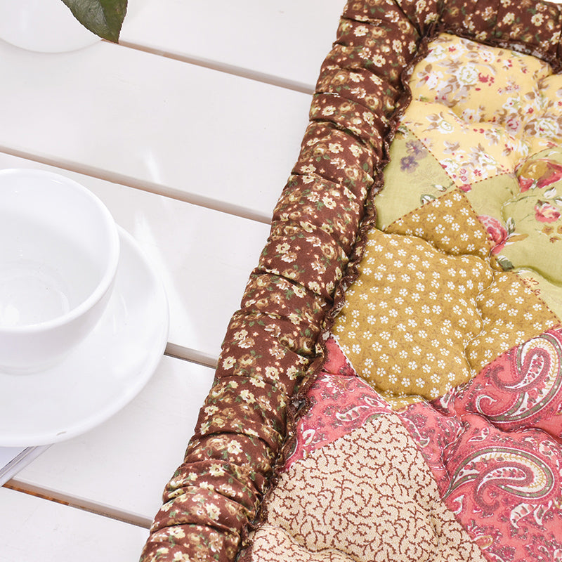 Multi Color Plaid Print Rug Cotton Casual Area Carpet Easy Care Stain-Resistant Washable Indoor Rug for Living Room