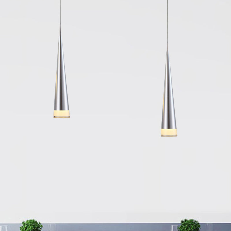 Verjüngter Hanglampe Kit einfache Metall Schwarz/Silber/Gold Esszimmer Anhängerleuchte in warm/weiß/neutral