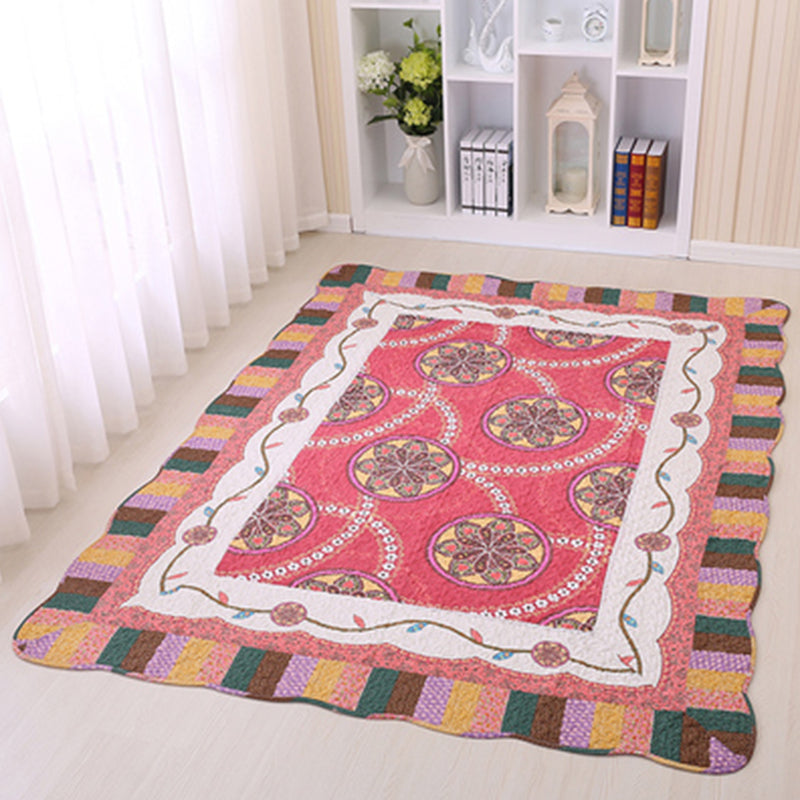 Minimalistisch decoratietapijt Meerkleurig geruit bedrukt binnentapijt Katoen antislip Huisdiervriendelijk tapijt